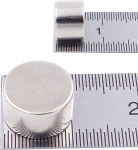 Brudazon 20 mini diskiniai magnetai 10 x 6 mm N52 stipriausio lygio neodimio magnetai itin stiprūs magnetai modelių gamybai, nuotraukoms, lentoms, skelbimų lentoms, &scaron;aldytuvams, rankdarbiams, itin stiprus magnetinis diskas