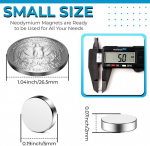 Grtard 100 vnt. 5 &times; 2 mm magnetai amatams, maži magnetai, apvalūs magnetai, stiprūs magnetai &scaron;aldytuvui, &bdquo;pasidaryk pats&ldquo;, statybai, amatams ir virtuvės spintelei, biuro magnetai