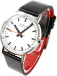 Mondaine unisex laikrodis Classic Black 36 mm A660.30314.11sbbv, apyrankė.