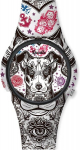 Doodle Watch Street Fighter Mood Tattoo laikrodis Art Dogs &scaron;uo baltas Do42005, dirželis.