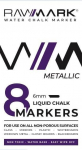 Metaliniai kreidiniai žymekliai 8 spalvų - Rawmark
