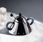 Alessi 9097 B Cukrinė su &scaron;auk&scaron;teliu, nerūdijančio plieno rankenėlės ir rankenėlės, poliamidas, juoda