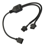 Sourcing map Argb skirstytuvas 12 V 4 kontaktų į Sm 4 kontaktų moteri&scaron;ką ilgintuvo adapterio jungtį, atsakingas už kompiuterio ventiliatoriaus veikimą, kompiuterio korpuso pagrindinė plok&scaron;tė, 1 į 2 stilius