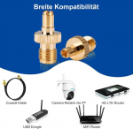 Aigital ts9 ki&scaron;tukas į sma lizdą 3g usb modemui paauksuotas rf koaksialinis jungties adapteris sma į ts9, antenos adapteris sma lizdas į ts9 ki&scaron;tuką paauksuotas 4g lte antenos adapteris ts9 į sma, 2 vnt.