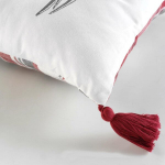 Macosa U1611642 dekoratyvinė pagalvėlė &scaron;irdis elnias 40 cm balta raudona medvilnė su užpildu sofa pagalvėlė dekoratyvinė pagalvėlė dekoratyvinė sofos pagalvėlė ragai