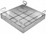 Babylonplast nerūdijančio plieno revizinis &scaron;ulinio dangtis 800x800x100 mm su užrakinimo sistema