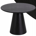 Kavos staliukas apvalus juodas mažas modernus mažas apvalus suoliukas CASSANDER