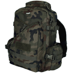 Turistinis kuprinė URBAN 33L, Texar, 7 ki&scaron;enės, kvėpuojanti nugara ir petne&scaron;os, molle sistema ir suspaudimo diržai, velcro lipdukai, PL Camo / Wz.93 kamufliažas