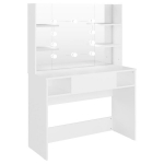 Kosmetinis staliukas，Makiažo stalas su LED, baltas, 100x40x135cm, MDF CFE4559771