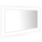 Vonios kambario LED veidrodis, baltas, 90x8,5x37cm, akrilas CFE464807