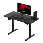Žaidimų stalas Huzaro Hero 8.1, 120&times;60 cm, 72&ndash;118 cm, juoda