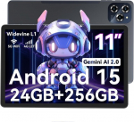 Plan&scaron;etinis kompiuteris KINGRID 11 colių FHD jutiklinio ekrano plan&scaron;etė, 1920*1200, 24 GB RAM, 256 GB ROM, 2 TB SD kortelė, 8 MP + 16 MP dirbtinio intelekto kameros, &bdquo;Android 15&ldquo;, 8000 mAh, 5G WiFi