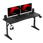 Žaidimų stalas Huzaro Hero 4.6, 160&times;60 cm, juoda