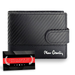 Vyri&scaron;ka odinė piniginė Pierre Cardin, juoda, RFID apsauga A323706