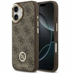 Telefono dėklas iPhone 17 rudas margintas MagSafe Guess
