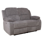 Gulinti sofa Home4You FELICIA 2-vietė su elektriniu mechanizmu, pilki audiniai