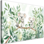 Paveikslas ant drobės, Me&scaron;kiukai Koala Eukalipto lapai