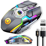 Belaidė įkraunama kompiuterinių žaidimų pelė LIVMAN A5 su RGB ap&scaron;vietimu, 1600 DPI