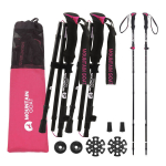Sulankstomos lazdos nordic walking / trekkingui &ndash; reguliuojamo ilgio (110&ndash;130 cm), rožinės