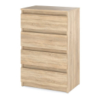 Komoda Hurtownia-Mebli Hugo, Sonoma ąžuolas, 60 cm, 4 stalčiai moderni TV spintelė svetainė