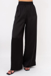 Moteri&scaron;kos &scaron;ilkinės palazzo kelnės ROYAL SILK 4329/050 Giulia, spalva black