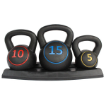 Kettlebell svarmenų rinkinys 5/10/15 lb su neslystančia rankena, 1 rinkinys