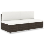 Modulinė dvivietė sofa, rudos spalvos