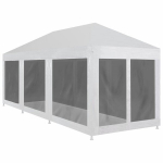 Proginė palapinė su 8 tinklinėmis &scaron;oninėmis sienelėmis, 9x3 m