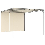 Sodo pavėsinė su &scaron;onine užuolaida, 4x3x2.25 m, smėlio spalvos