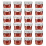 Stiklainiai su sidabriniais dangteliais, 24 vnt, 110 ml