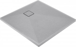 Deante granitinis du&scaron;o padėklas Correo metallic grey, 90x90 cm