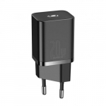 Sieninis įkroviklis - BASEUS - Super Si 1C - USB Type C - 20 W Power Delivery - Juodas