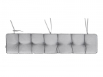 Pagalvė suolui Etna Oxford 150x40 cm, pilka