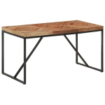 Valgomojo stalas, 140x70x76 cm, rudas