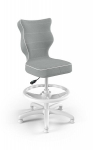 Ergonomi&scaron;ka vaiki&scaron;ka kėdė Entelo Petit White JS03 su atrama kojoms, pilka