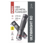 Vandeniui atsparus žibintuvėlis Ultibright 60 CREE LED, metalas, IP65, 170 lm, 100 m