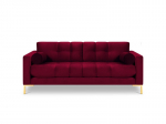 Trivietė sofa Cosmopolitan Design Bali, raudona/auksinės spalvos