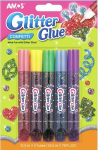 Klijai su blizgučiais Amos "Confetti", 5 spalvų po 10,5ml