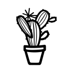 Metalinė sienos dekoracija Cactus