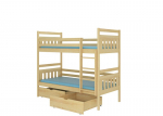 Dviauk&scaron;tė lova ADRK Furniture Ada 80x180cm, &scaron;viesiai ruda