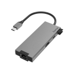 Adapteris Hama USB-C lizdas-2x USB-A / USB-C / HDMI / LAN