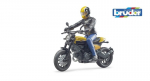 Bruder Ducati Scrambler su motociklininku