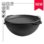 Ketaus kazanas su dangčiu-keptuve Brizoll, 15 l