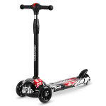 Triratis paspirtukas Ricokids Piko, baltas/juodas