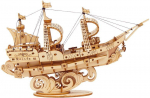 Medinis 3D galvosūkis Robotime Sailing Ship, 8 m.+