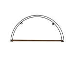 Pakabinama lentyna Kalune Design Indicum, ruda/juoda
