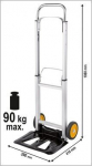 Vežimėlis prekių transportavimui sulankstomas 355 x 240 mm 90 kg Vorel (78661)