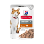 Hill's Science Plan Sterilised Cat Young Adult ėdalas sterilizuotoms katėms su kalakutiena, 12x85 g