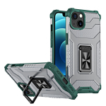 Hurtel Crystal Ring Case skirtas iPhone 13, žalias