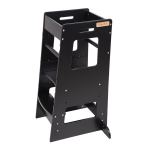 Virtuvinė kėdutė-laiptukai vaikams KiddyMoon ST-003, juoda